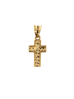 Yellow gold cross pendant AGK01-33