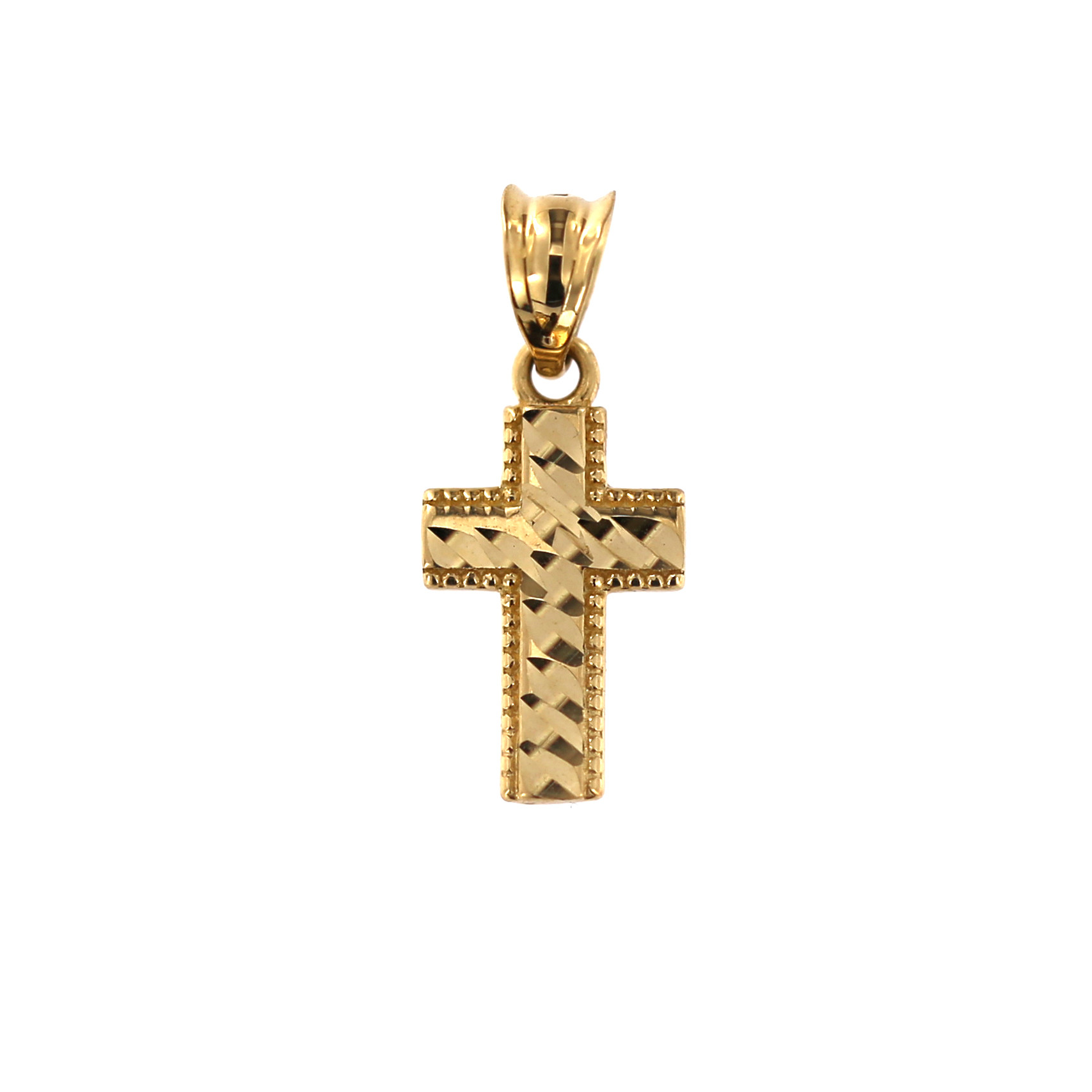 Yellow gold cross pendant AGK01-33