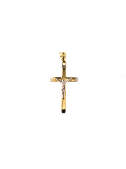 Yellow gold cross pendant AGK02-15