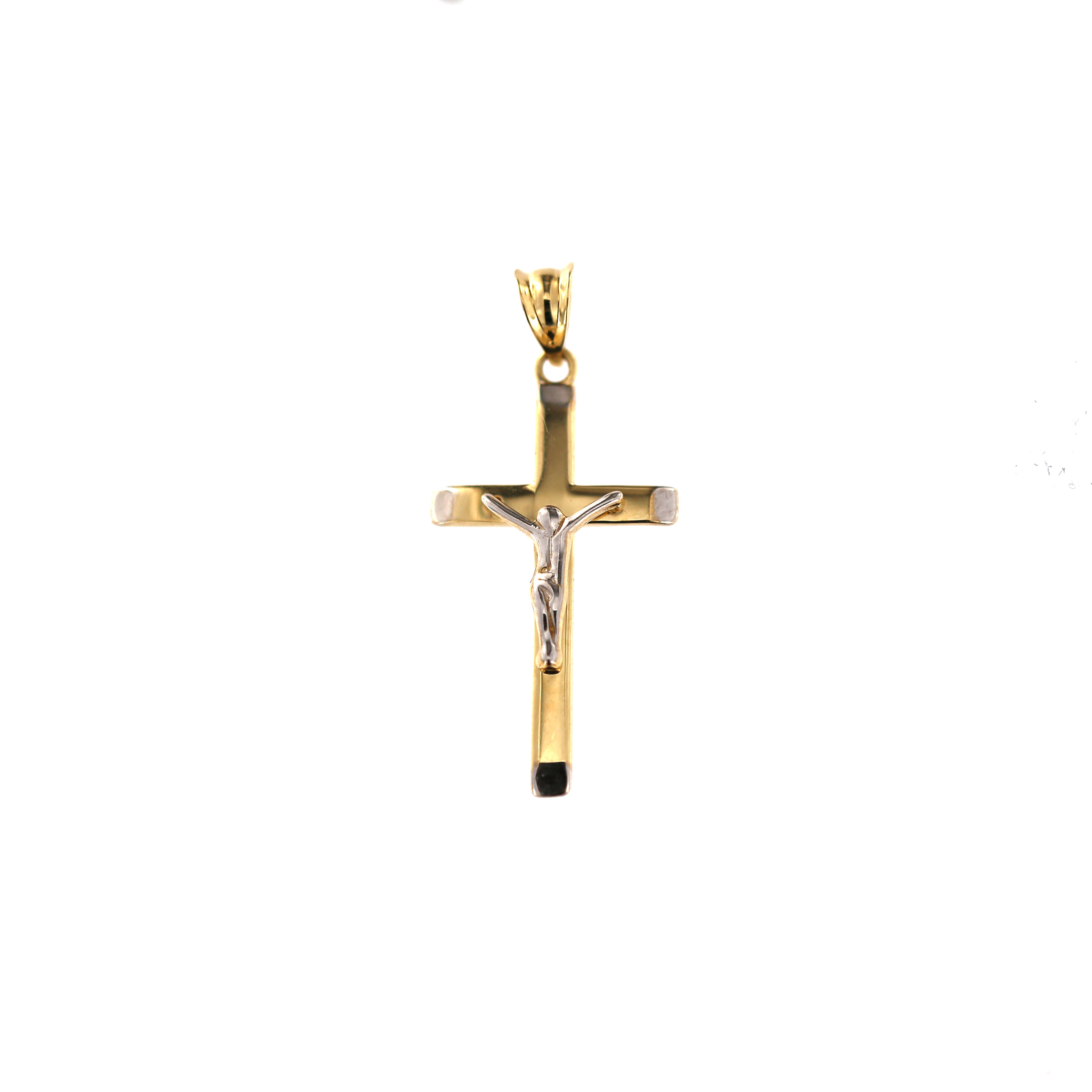 Yellow gold cross pendant AGK02-15