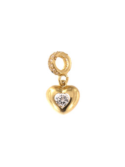 Yellow gold heart pendant AGS02-25
