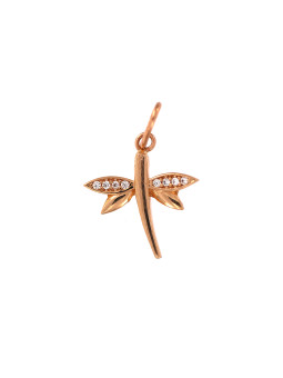 Rose gold dragonfly pendant ARD01-06