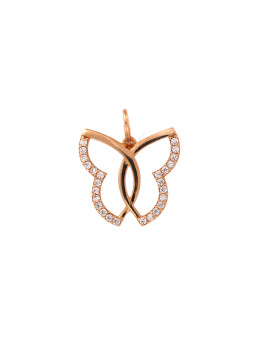 Rose gold butterfly charm ARD15