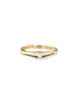 Yellow gold engagement ring with diamond DGBR07-18