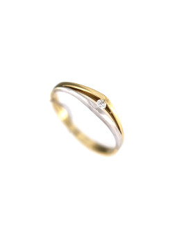 Geltono aukso sužadėtuvių žiedas su briliantu DGBR07-18