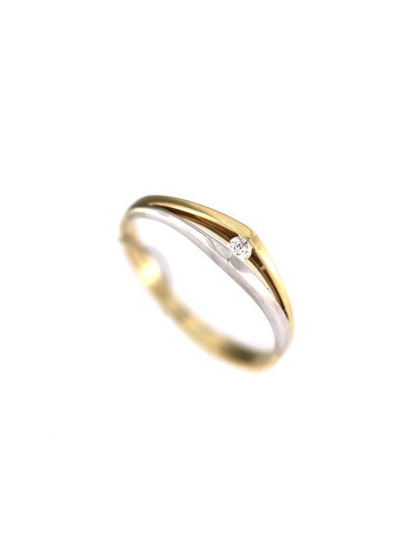 Yellow gold engagement ring with diamond DGBR07-18
