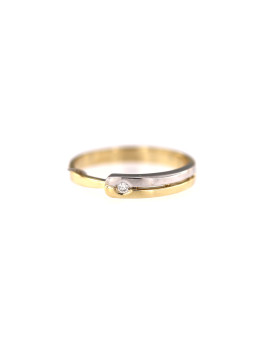 Yellow gold engagement ring with diamond DGBR07-19