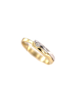 Geltono aukso sužadėtuvių žiedas su briliantu DGBR07-19