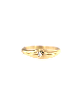 Geltono aukso sužadėtuvių žiedas su briliantu DGBR07-20
