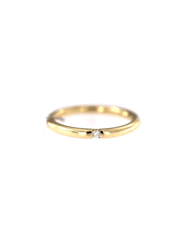 Yellow gold engagement ring with diamond DGBR07-21