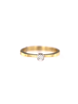Yellow gold engagement ring with diamond DGBR01-13