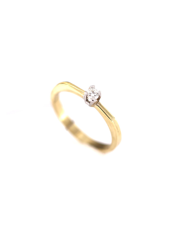 Yellow gold engagement ring with diamond DGBR01-13