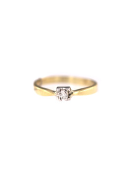 Yellow gold engagement ring with diamond DGBR01-14