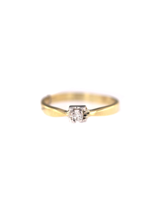 Yellow gold engagement ring with diamond DGBR01-14