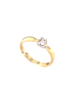 Yellow gold engagement ring with diamond DGBR01-14