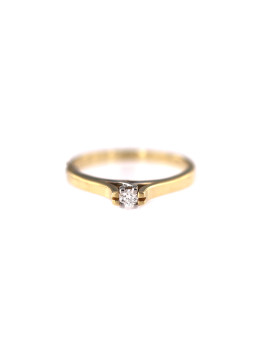 Yellow gold engagement ring with diamond DGBR01-15
