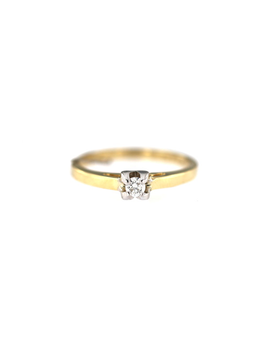 Yellow gold engagement ring with diamond DGBR01-18