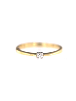 Yellow gold engagement ring with diamond DGBR01-20