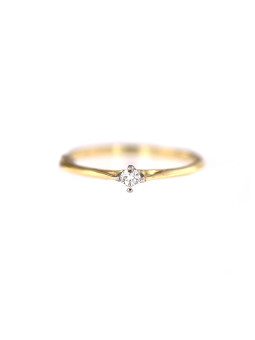 Yellow gold engagement ring with diamond DGBR01-22