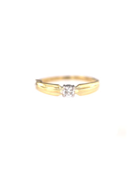 Yellow gold engagement ring with diamond DGBR01-23