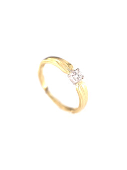 Yellow gold engagement ring with diamond DGBR01-23