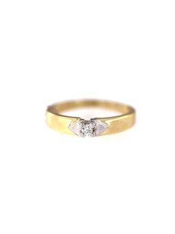 Yellow gold engagement ring with diamond DGBR01-24