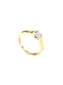 Geltono aukso sužadėtuvių žiedas su briliantu DGBR01-25