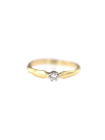 Yellow gold engagement ring with diamond DGBR02-10 