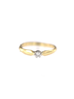 Yellow gold engagement ring with diamond DGBR02-10