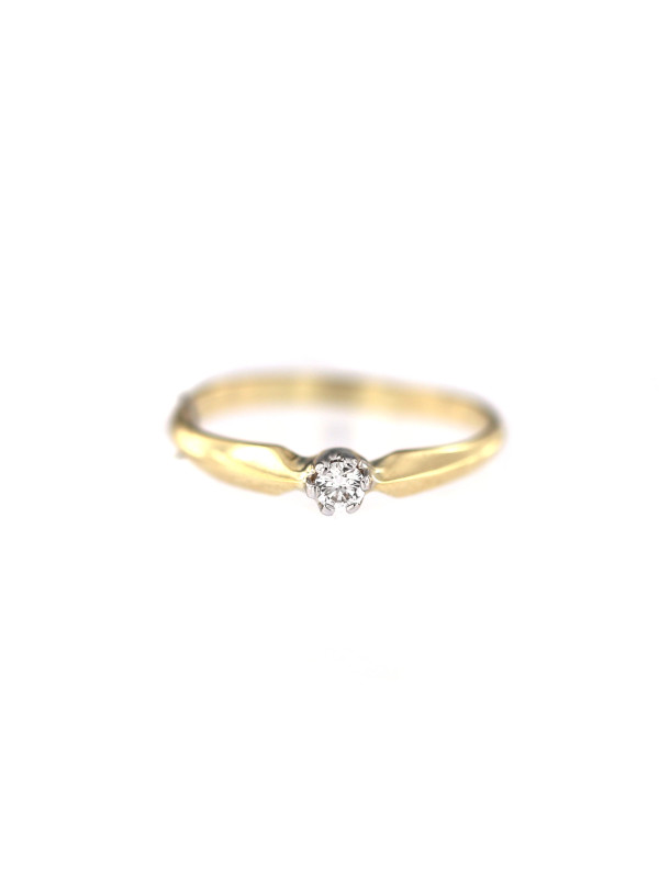 Yellow gold engagement ring with diamond DGBR02-10