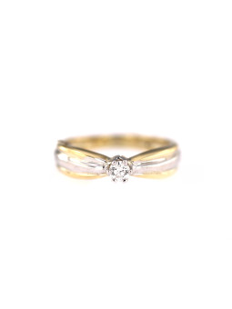 Yellow gold engagement ring with diamond DGBR02-11