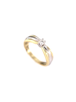 Yellow gold engagement ring with diamond DGBR02-11