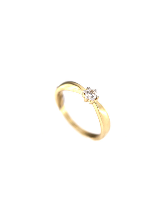 Yellow gold engagement ring with diamond DGBR02-12