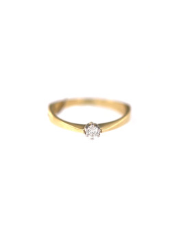 Yellow gold engagement ring with diamond DGBR02-13