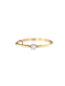 Yellow gold engagement ring with diamond DGBR02-15
