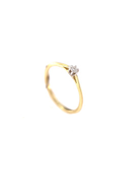 Yellow gold engagement ring with diamond DGBR02-15