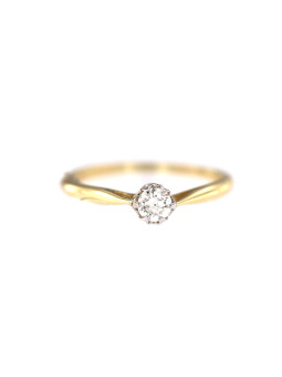 Yellow gold engagement ring with diamond DGBR02-16