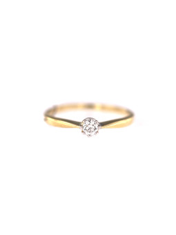 Yellow gold engagement ring with diamond DGBR03-04