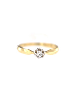 Yellow gold engagement ring with diamond DGBR04-08