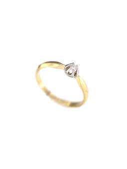 Geltono aukso sužadėtuvių žiedas su briliantu DGBR04-08