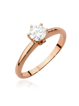 Rose gold ring with sapphire and diamonds DRBR17-SAFB-01