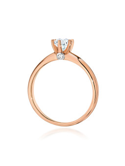 Rose gold ring with sapphire and diamonds DRBR17-SAFB-01