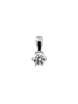 White gold zirconia pendant ABC06-04