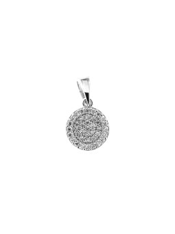 White gold pendant with zirconium ABCI03-02