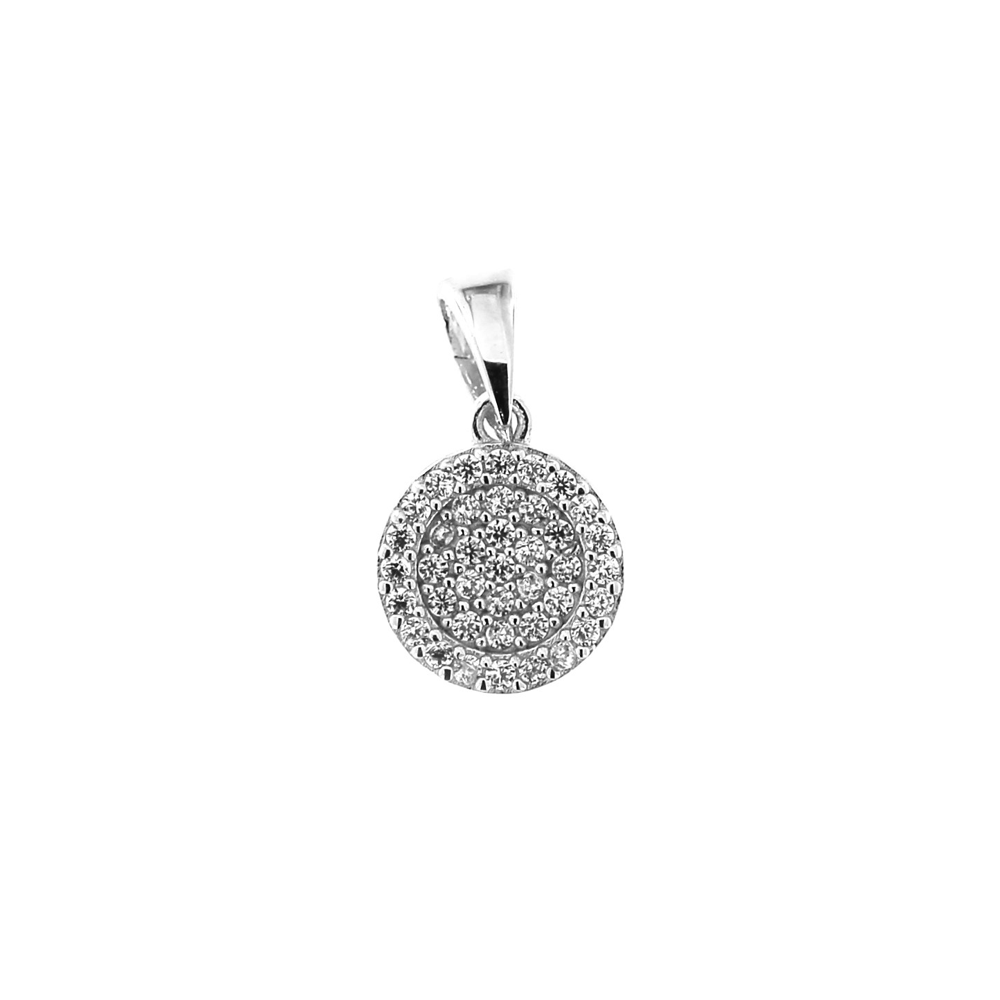 White gold pendant with zirconium ABCI03-02