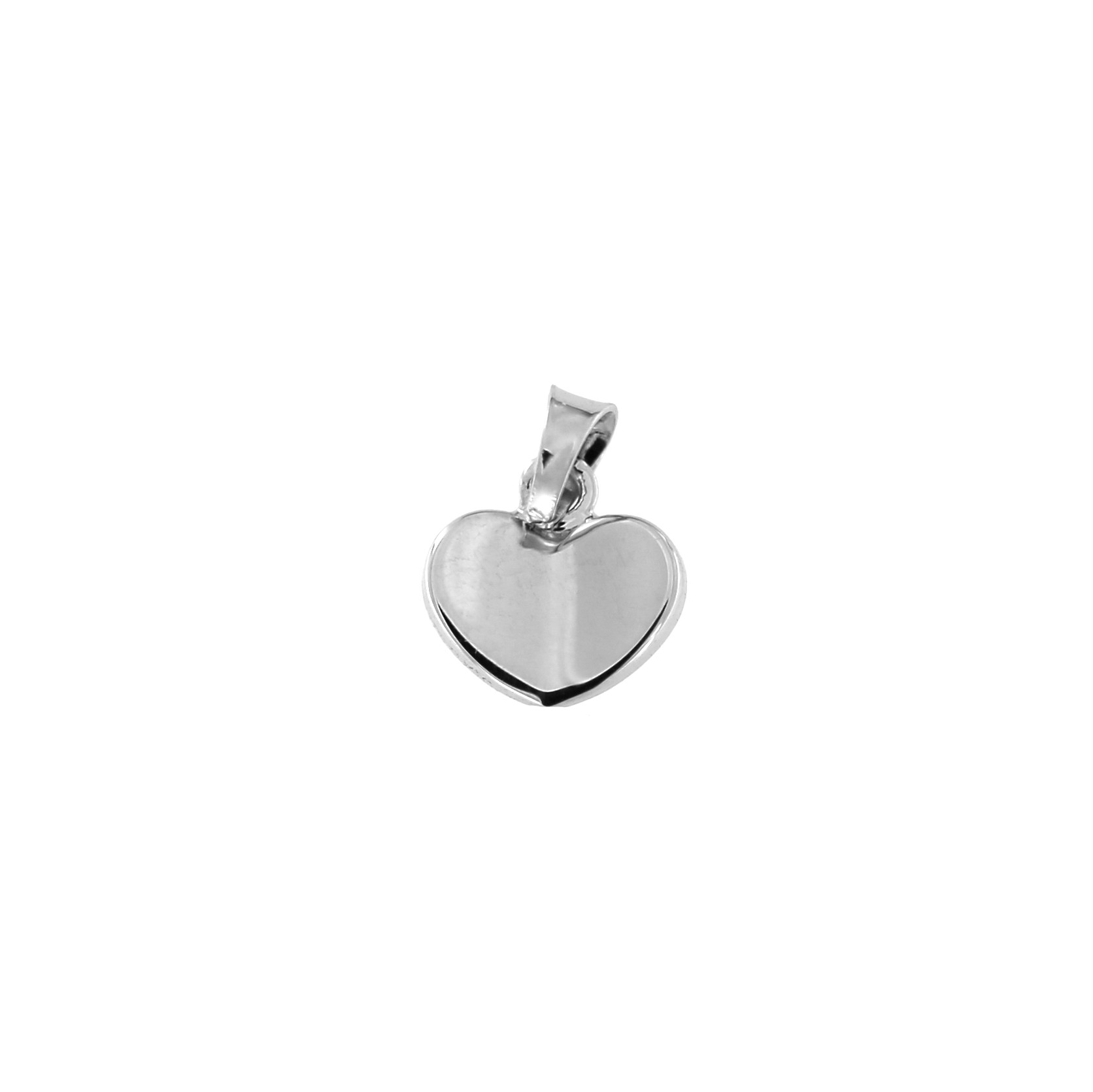 White gold heart pendant ABS03-01