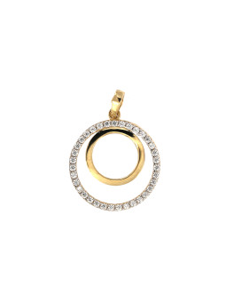 Yellow gold pendant with zirconium AGBL03-40
