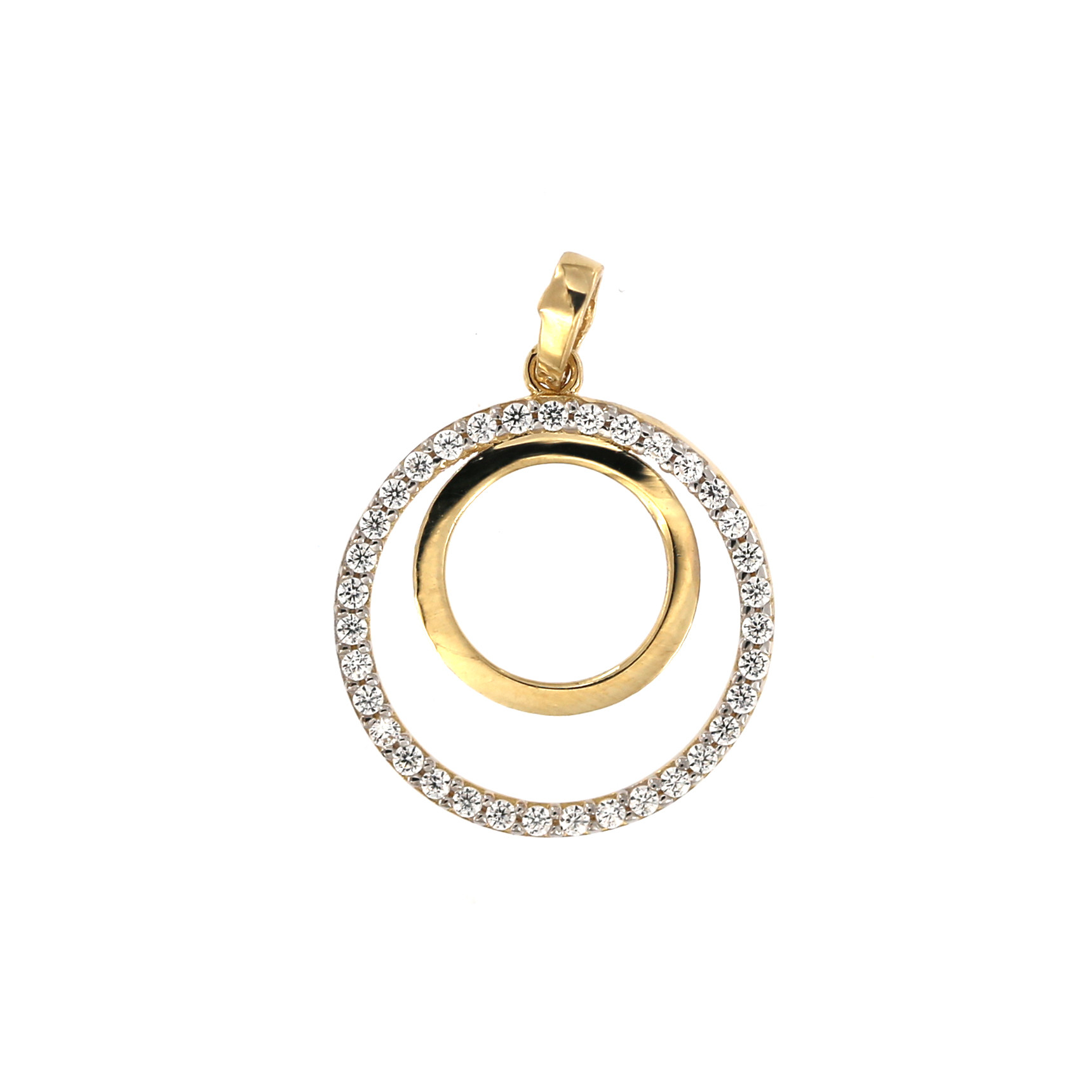 Yellow gold pendant with zirconium AGBL03-40