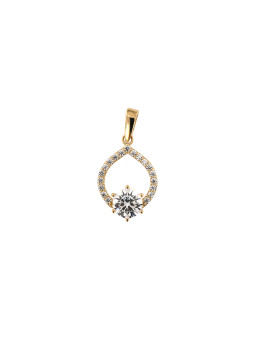 Yellow gold pendant with zirconium AGBL04-20