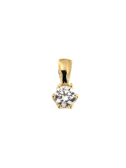 Yellow gold zirconia pendant AGC05-01